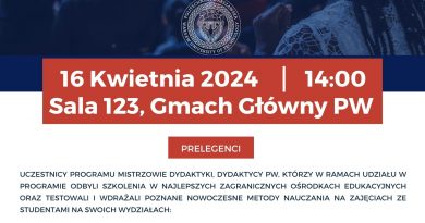 Seminarium “Wdrożenie nowoczesnych metod dydaktycznych na Politechnice Warszawskiej”