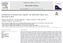 Participation in demand side response. Are individual energy users interested in this?